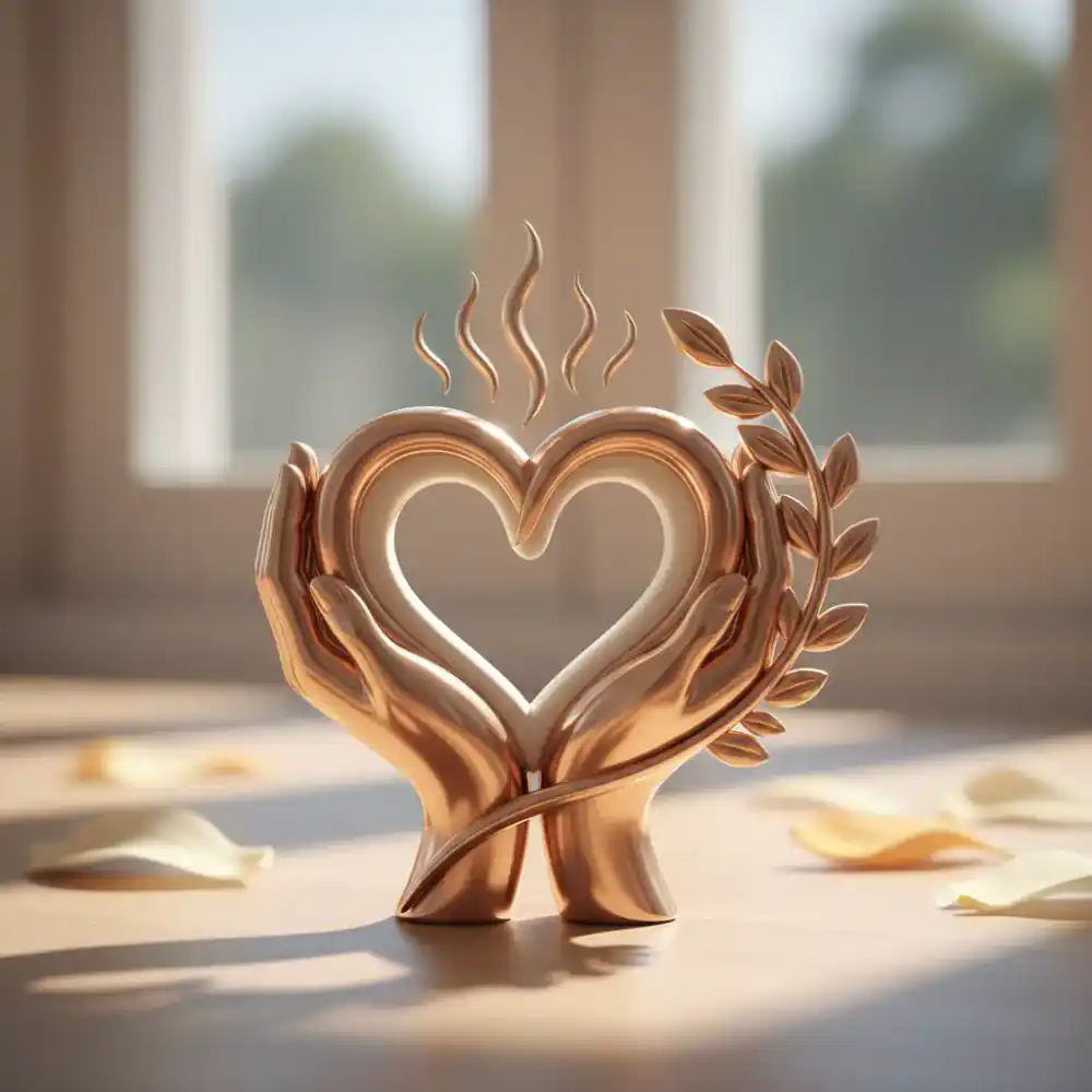 Icon representing passion and care, like a heart or a helping hand.