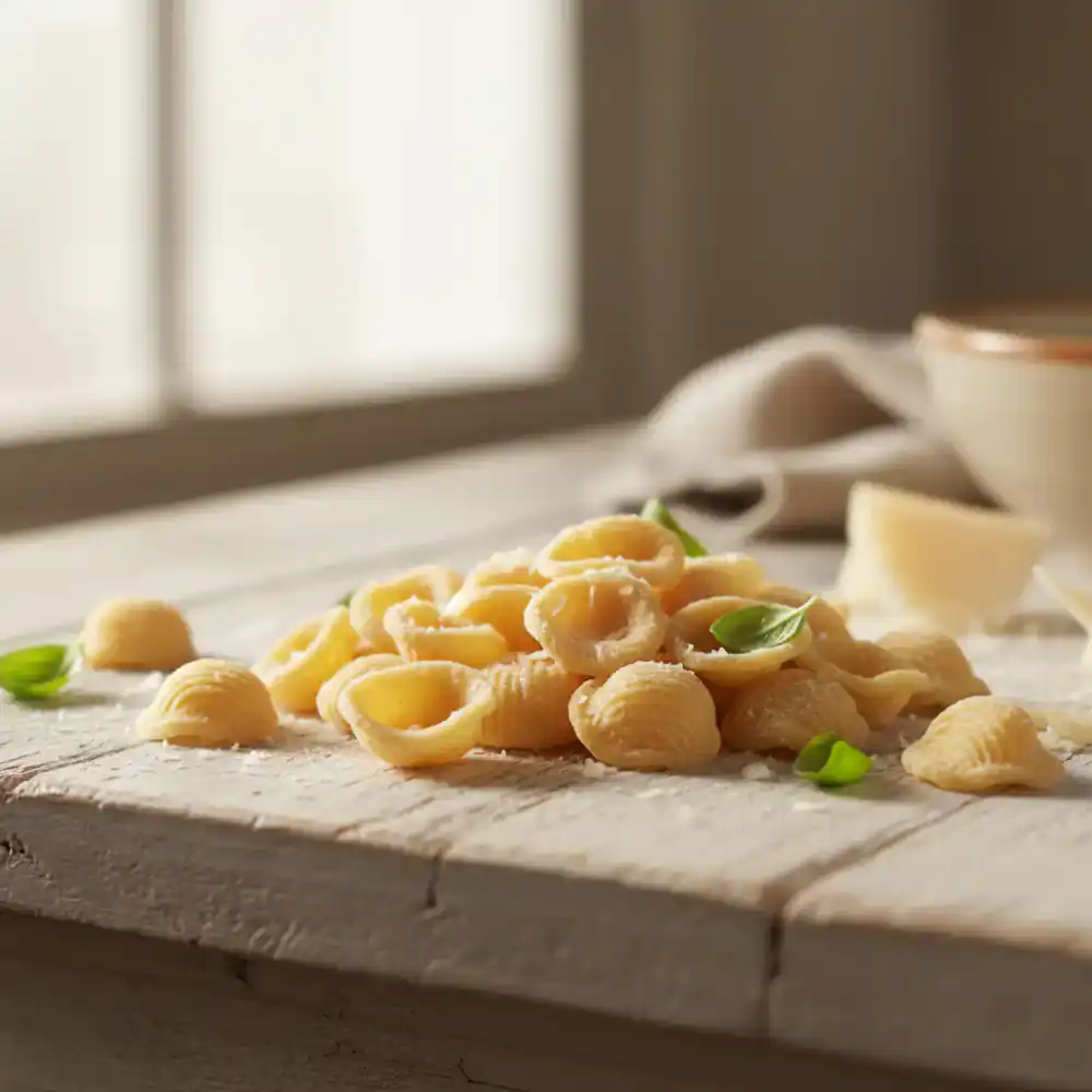 Small ear-shaped orecchiette pasta