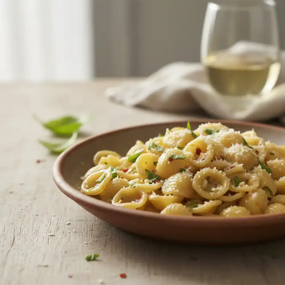 Orecchiette pasta, ear-shaped