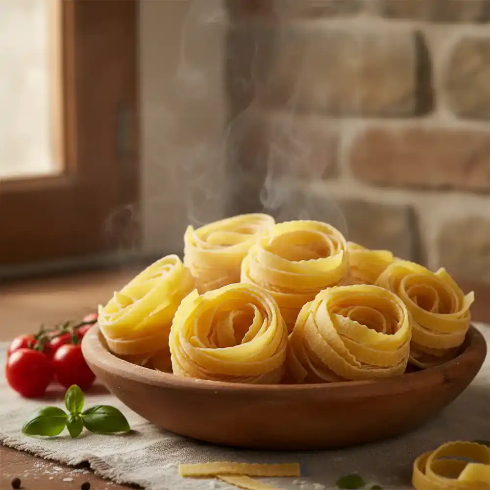 Pappardelle pasta nests